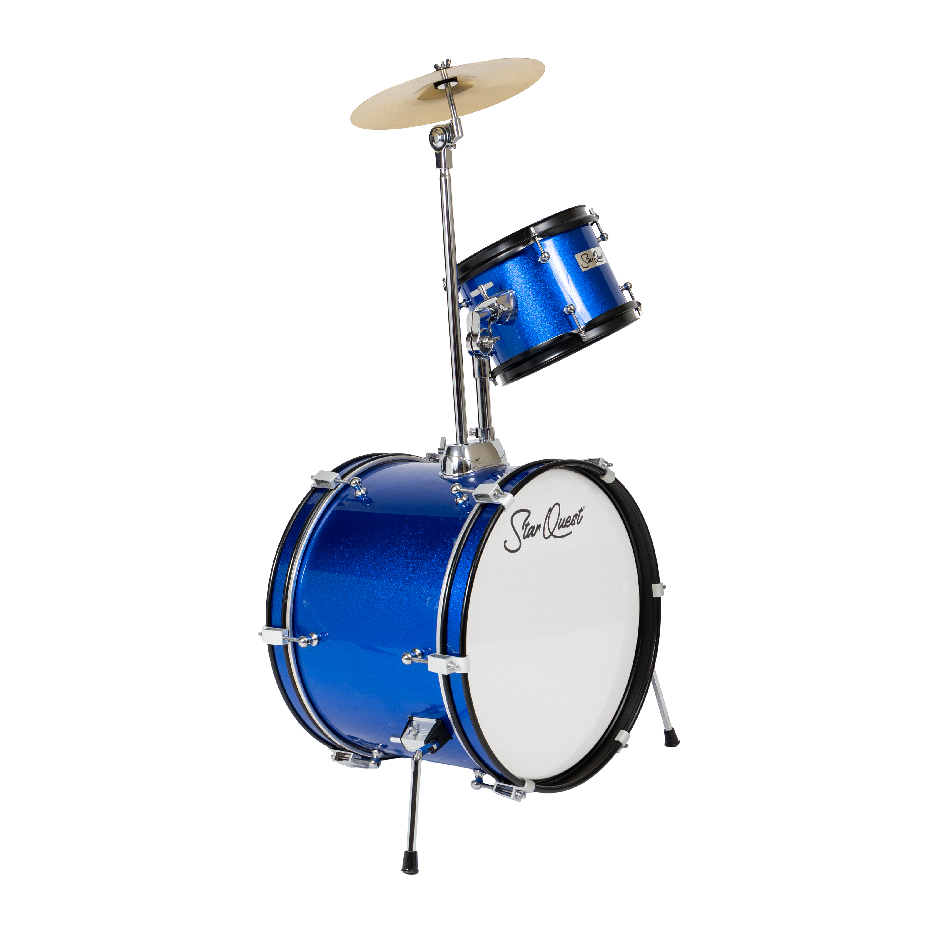 StarQuest Junior 3-Piece Drum Set | Premium Metallic Blue Finish